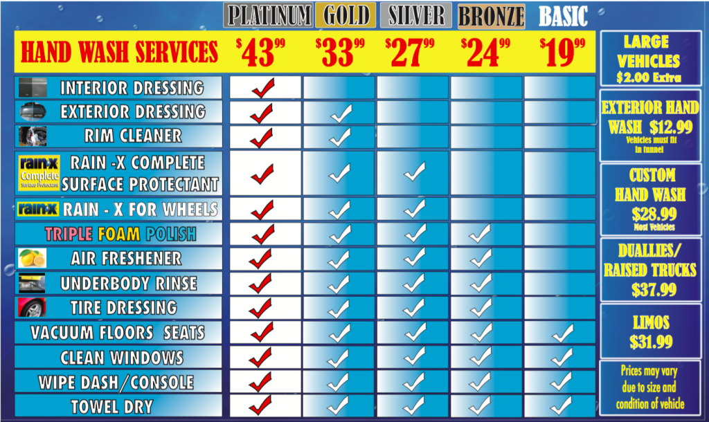 Services El Camino Carwash